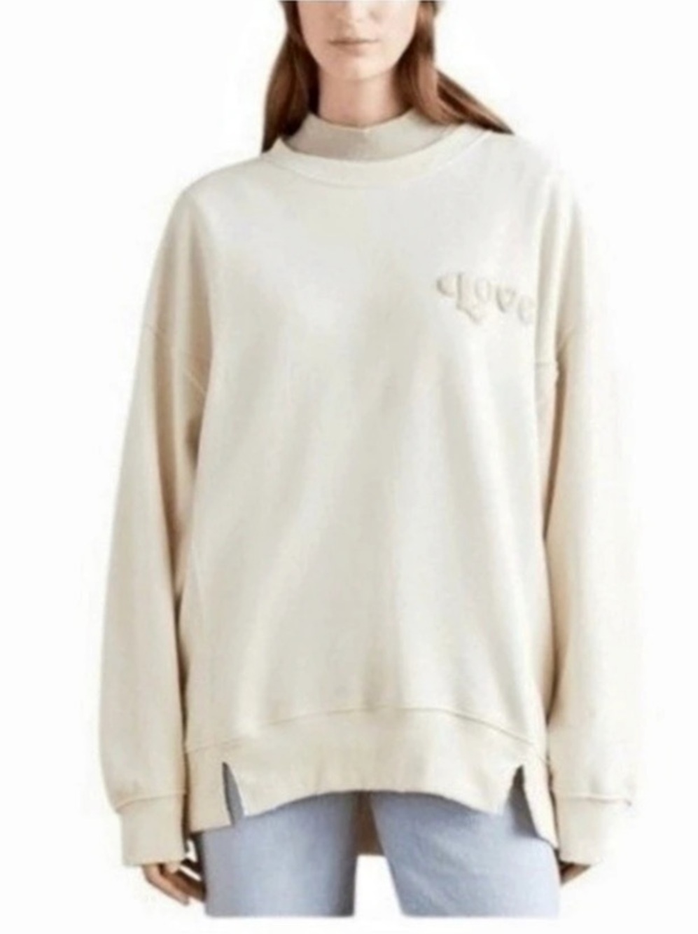 Aerie Big Chill Textured Crew Sweatshirt OVERSIZED XS/S/M/L